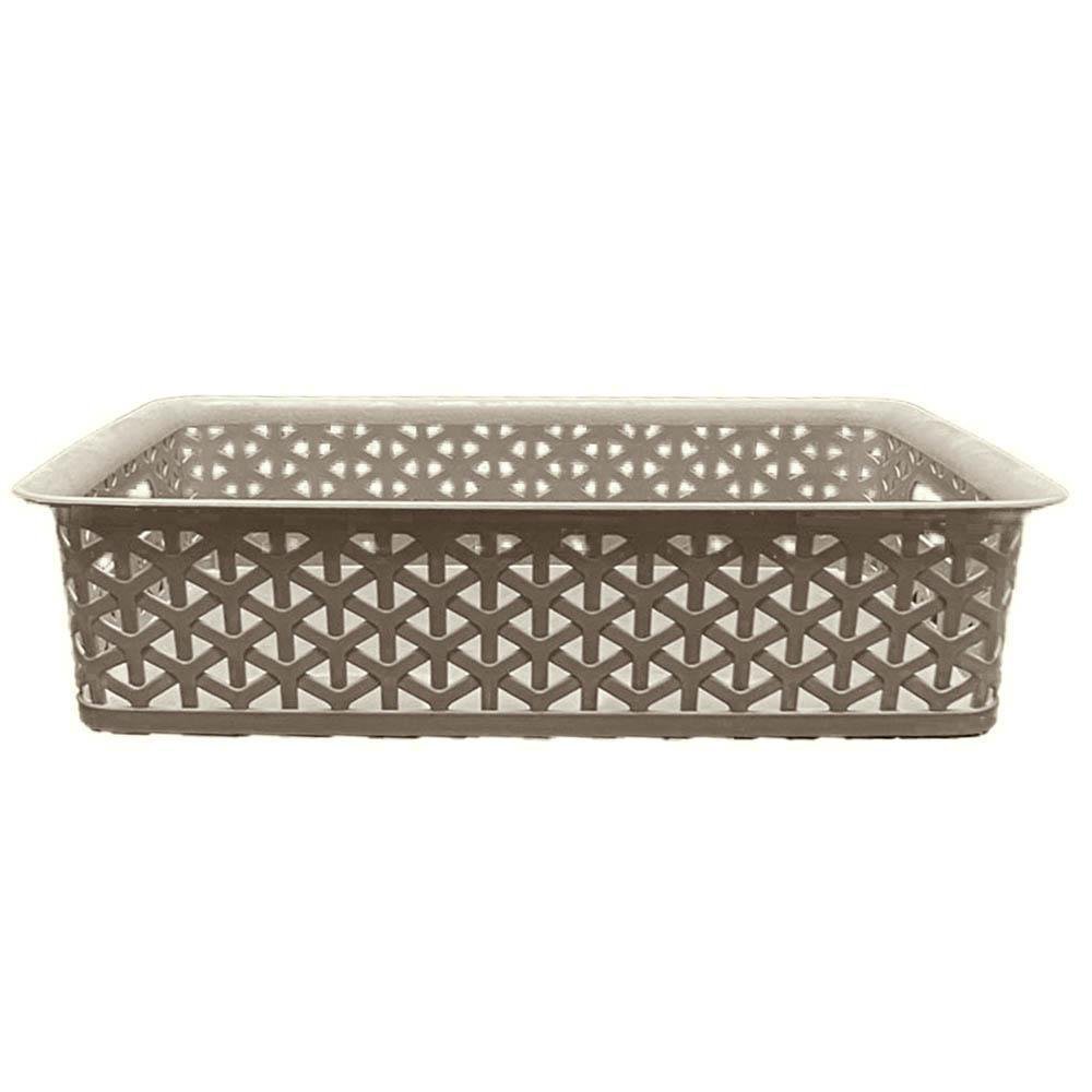 Bandeja Pequeña Plástico Ratán Beige