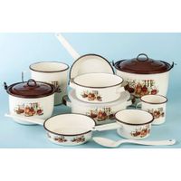 Batería De Cocina Armonía Crema Plus Decorada 14 Pzas - Cinsa