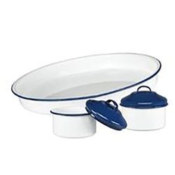 Set De 5 Pzas Charola Y Cacerolas De Peltre Con Tapadera - Cinsa