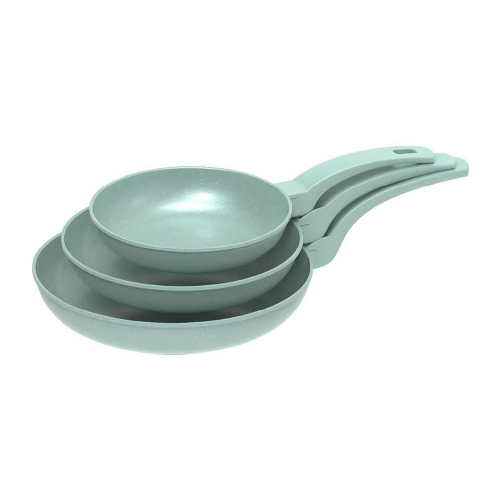 Set de 3 Sartenes 20 24 y 28 cm Color Verde