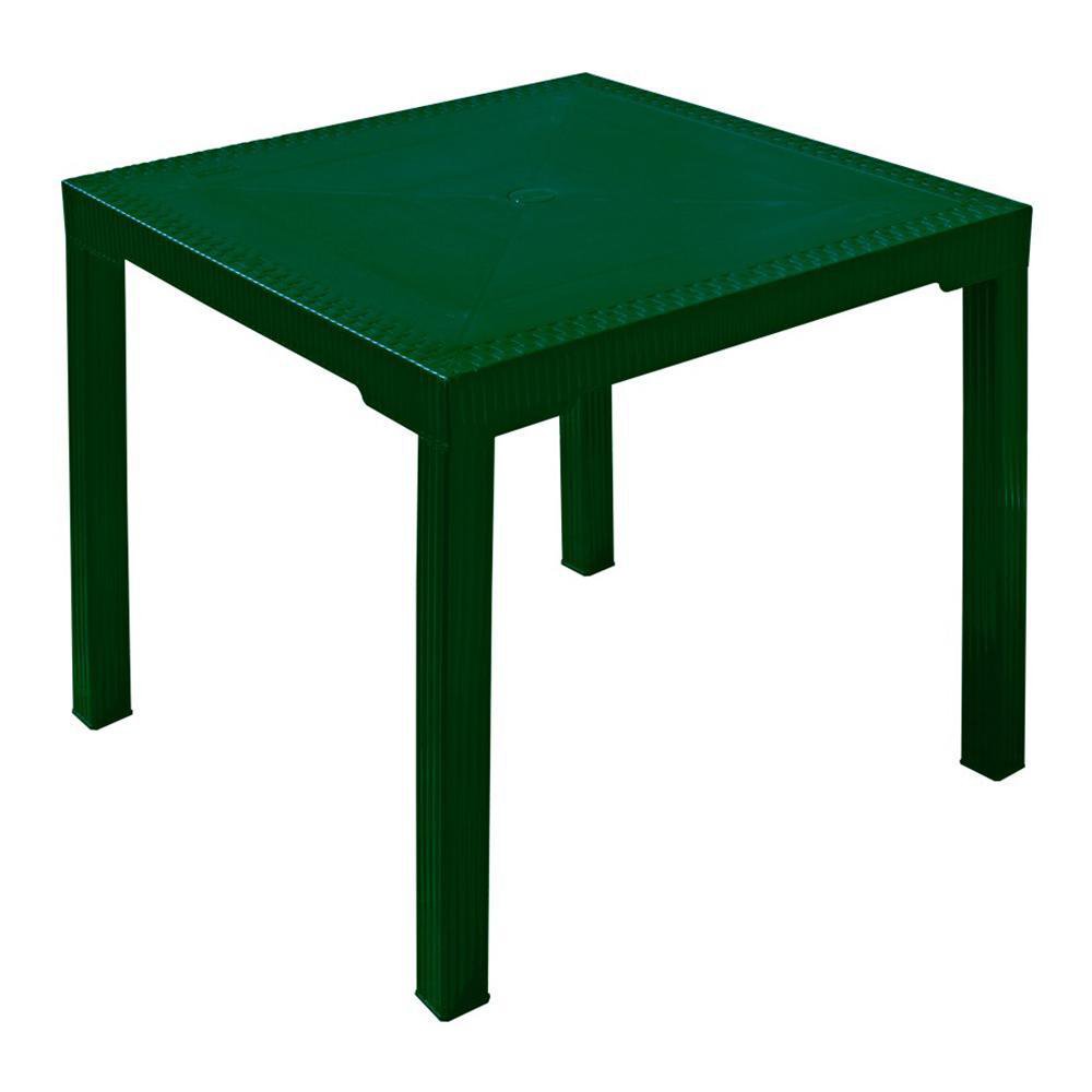 Mesa de Plástico para Exterior Premium - Plastimás Varios Colores Verde Musgo