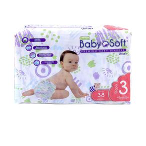 Pañal Desechable Talla M 38 Unidades - Baby Soft