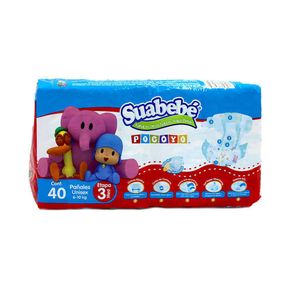 Pañal Desechable Pocoyo Talla M 40 Unidades - Suabebe