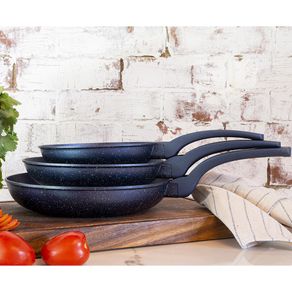 Set De 3 Sartenes Antiadherentes Negro - Picca