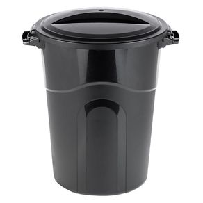 Basurero Para Jardín Negro De Plástico 32 Gal - United Solutions