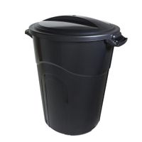 Basurero Para Jardín Negro De Plástico 32 Gal - United Solutions