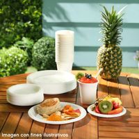 Set De 50 Platos Compostables De 6 Plg - Biorgani