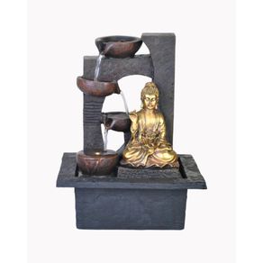 Fuente Escultura De Buda Con 4 Caídas De Agua 20X15.50X23.50 Cm - Viva