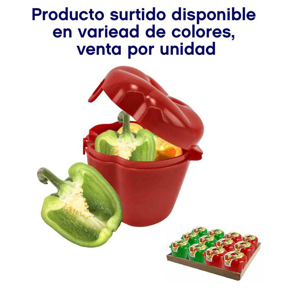 Contenedor Plástico Porta Pimiento Color Surtido