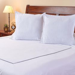 Funda Para Duvet Blanca Con Borde Gris De 200 Hilos - Viva Varios Tamaños