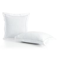 Set De 2 Fundas Blancas Con Borde Gris - Viva