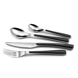 Set De 24 Cubiertos Zephyr Negros - Amefa