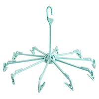 Colgador De Ropa Con 10 Clips Color Celeste - Viva
