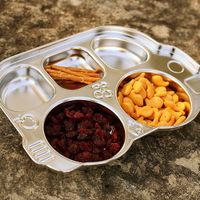 Plato Con Divisiones Dindin Acero Inoxidable - Innobaby Varios Colores