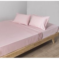 Set De Sábanas Rosa Bamboo - Livim Natural Home Varios Tamaños