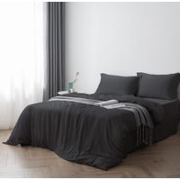 Set De Sábanas Charcoal Bamboo - Livim Natural Home Varios Tamaños