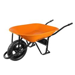 Carretilla De Metal Naranja Con Llanta Imponchable 4.5 Pie³ - Truper
