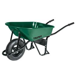 Carretilla De Metal Verde Con Bastidor Tubular 4.75 Pie³ - Truper