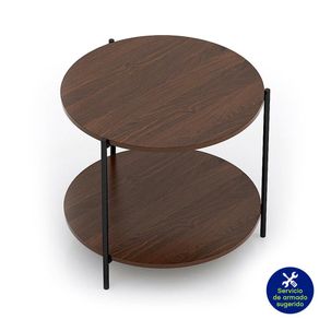 Mesa Auxiliar 2 Niveles Ovalada