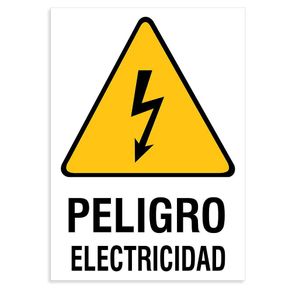 Rótulo Diseño Diseño Peligro Eléctrico De 25.4X35.6 Cm - Foto Metal