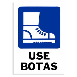 Rótulo Diseño Use Botas De 25.4X35.6 Cm - Foto Metal