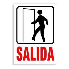 Rótulo Diseño Salida De 12.7X17.8 Cm - Foto Metal
