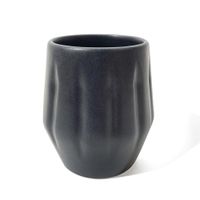 Vaso Porta Cepillos Negro 8.5X10 Cm - Livim Natural Home