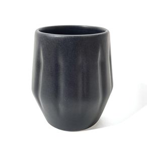 Vaso Porta Cepillos Negro 8.5X10 Cm - Livim Natural Home
