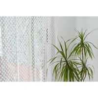 Cortina Channel Blanca Diseño Hexágonos 120X240 Cm - Murray