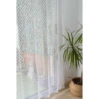 Cortina Channel Blanca Diseño Hexágonos 120X240 Cm - Murray