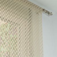Cortina Channel Lino Diseño Hexágonos 110X240 Cm - Livim Natural Home