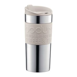 Pocillo Térmico Plateado Con Blanco 12 Oz - Bodum