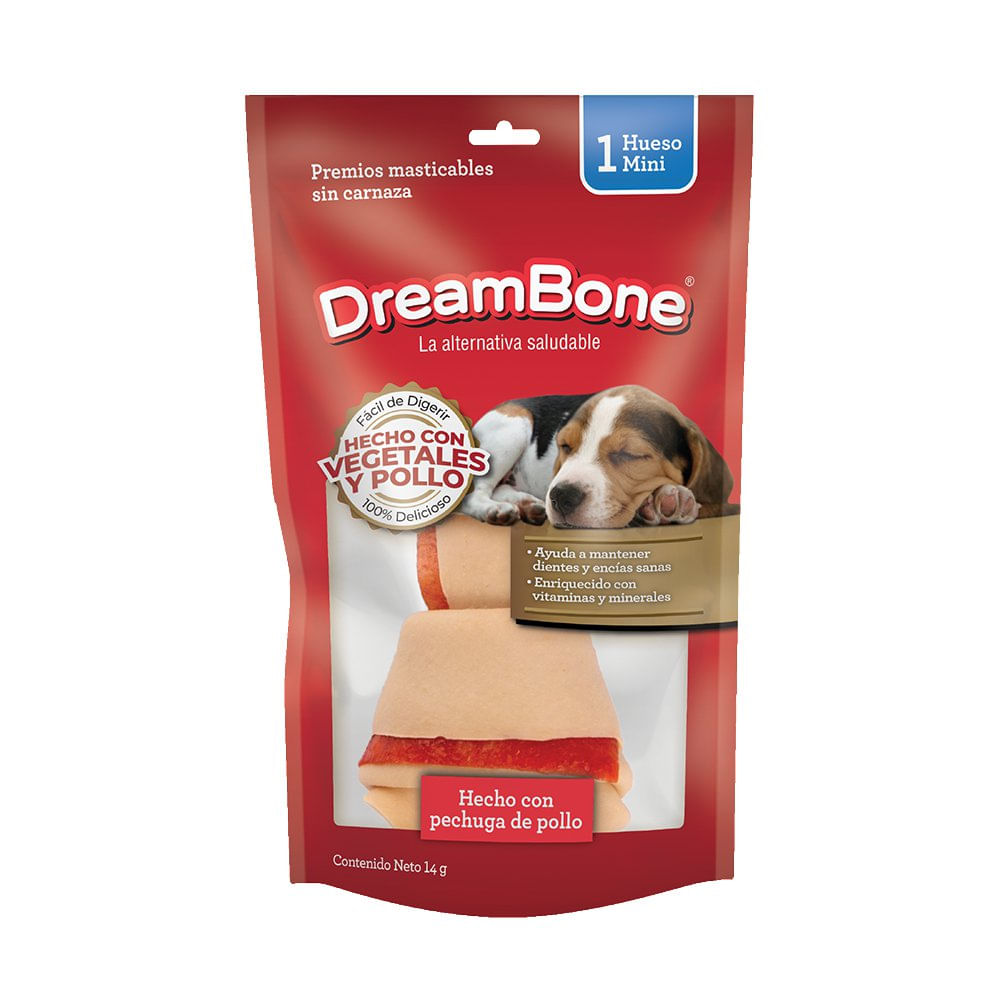Hueso Masticable para Perro Sabor a Pollo Sin Carnaza Tamaño Mini de 14 g