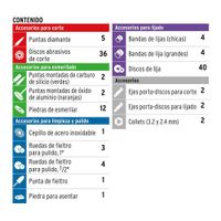 Juego De Accesorios P/H Rotativa De 121 Pzas - Truper