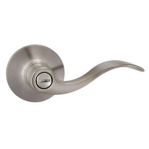 Chapa Tipo Manija Queen Cromo Satinado Para Baño - Kwikset