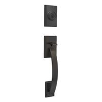 Chapa Tipo Haladera Tavaris Negro Mate Para Entrada - Kwikset