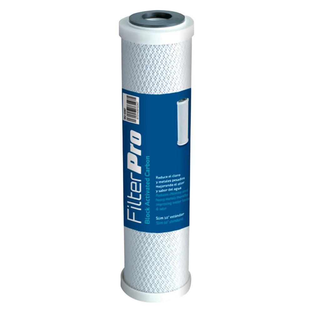 Filtro Cartucho de Carbón Activado Slim de 10 Plg