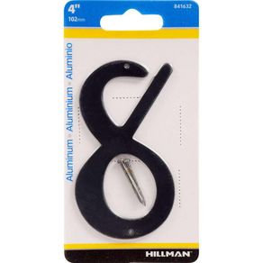 Número 8 Aluminio Negro 4 Plg - Hillman