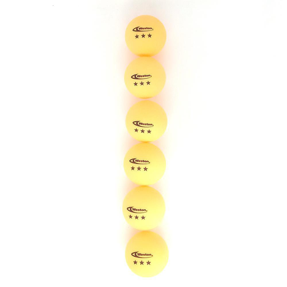 Set de 6 Pelotas de Ping Pong Color Amarillo Set de 6 Pelotas de Ping Pong Amarillas