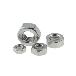 Set De 6 Tuercas Hexagonal Rosca Fina M5 Gris - Leon Fasteners