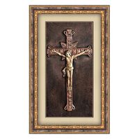 Cuadro De Jesús Marrón Oscuro De 41X65 Cm - Viva