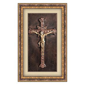 Cuadro De Jesús Marrón Oscuro De 41X65 Cm - Viva