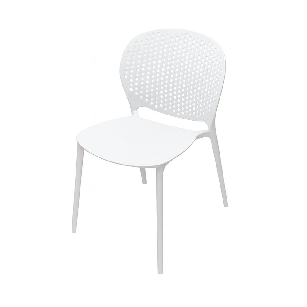 Silla de Polipropileno 55 x 49 x 80 cm Color Blanco Silla Moderna Blanca