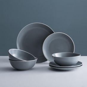 Vajilla Moderna Gris De 12 Pzas - Mason Cash