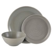 Vajilla Moderna Gris Con Borde De 12 Pzas - Mason Cash