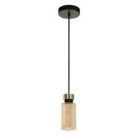 Lámpara Colgante Negra Y Bronce De 1 Luz - Z