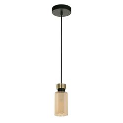 Lámpara Colgante Negra Y Bronce De 1 Luz - Z