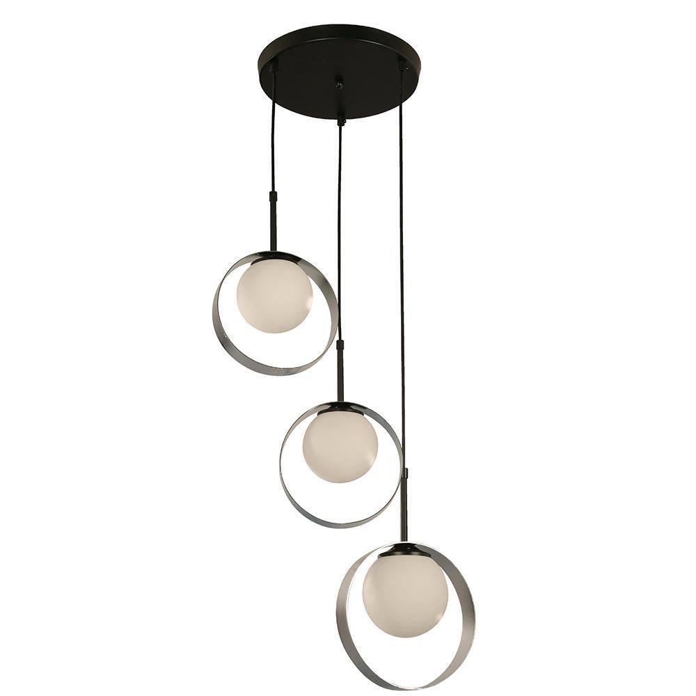 Lámpara Colgante con 3 Luces con Diseño en Esferas de Vidrio 40W
