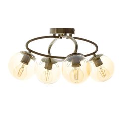 Lámpara De Techo Bronce Antiguo 4 Luces Base E27 40 W - Z