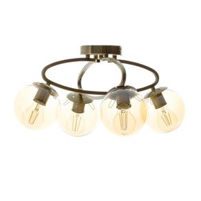 Lámpara De Techo Bronce Antiguo 4 Luces Base E27 40 W - Z